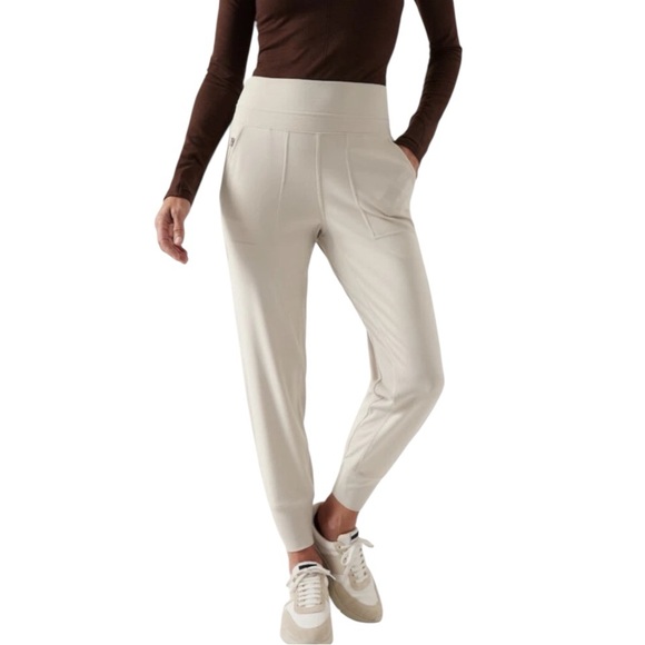 Athleta Pants - Athleta Venice High Rise Joggers abalone grey New SZ L